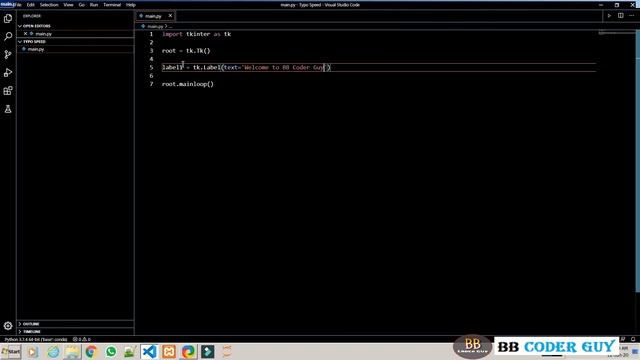 02 - Python Project - Typo Speed | Tkinter | Python Program | Python Basic Programs