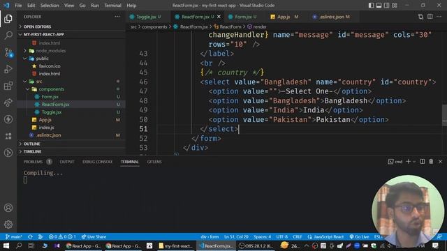 React Form Handling | Controlled vs Uncontrolled Components | React js Bangla Tutorial Series смотреть онлайн