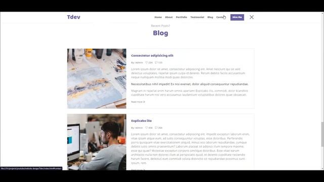 Responsive Personal Portfolio website using html css and Js | Tdev | The Terminal Boy