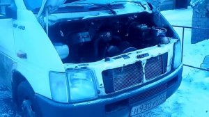 Volkswagen LT-46.2.5 TDI. Cold start! Diesel! Дизель ! Запуск минус 30 !