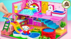 Миниатюрный домик hello kitty, колодец для воды, игровая площадка с горкой из кортона /151