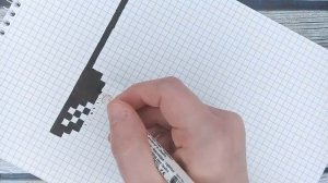 Рисунки по клеточкам в тетради чёрным фломастером / Как нарисовать очки / Лайк АРТ