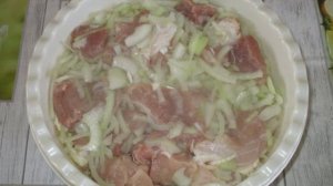 Шашлык из свинины маринованной в аджике