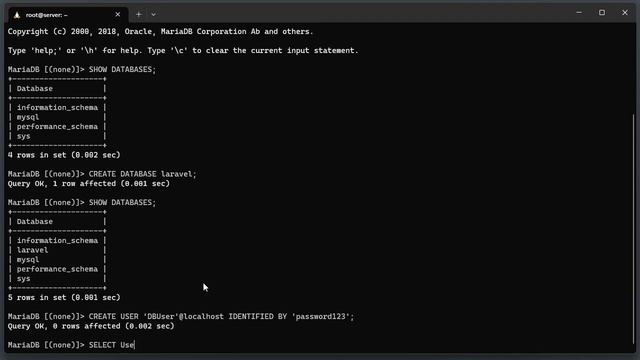 11. Creating MariaDB user and database (Deploy Laravel and Vue js Project with Linux Server) смотреть онлайн
