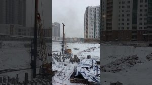 Штанговый дизель-молот DD35. Первый запуск в России.