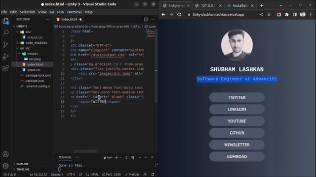 How to develop a Bio Link Web page using The Tailwind CSS Framework! - Web Development