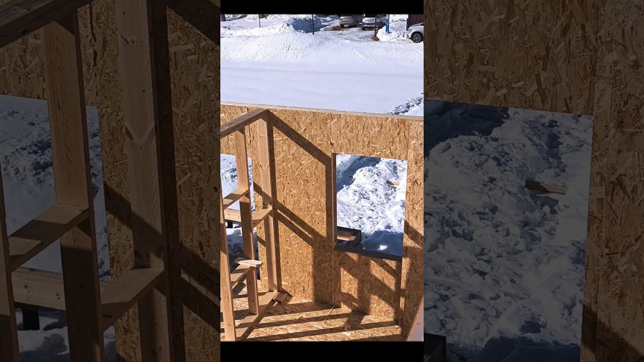стройка зимой, строю один #своядача #стройка #строимдом #сипдом #дача #участоквдеревне смотреть онлайн