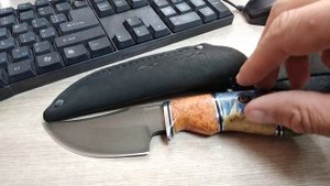Нож шкуросъемный из булатной стали.Цена -8000 руб+чехол в комплекте.