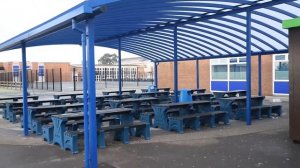 Dining Area Canopy at Tewkesbury School Canopy