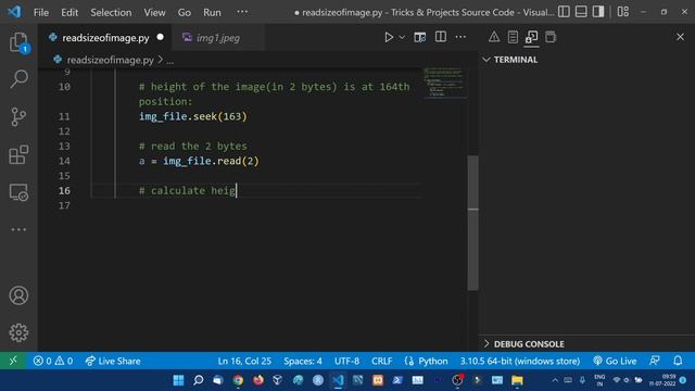 Python Program to Find the Size or Resolution of a Image || Python Tutorial for Beginners in Hindi