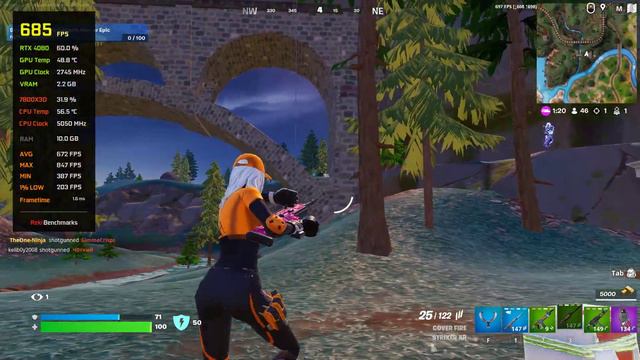 Fortnite Performance Mode l RTX 4080 + Ryzen 7 7800X3D l 1440p Chapter 5 Season 1 смотреть онлайн