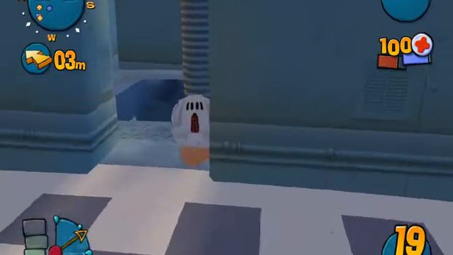 Хамуро против брата в Worms 4 Mayhem смотреть онлайн