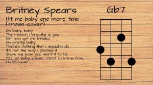 Britney Spears (Travis) - Hit Me Baby One More Time UKULELE TUTORIAL W/ LYRICS
