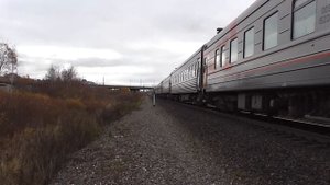 Тепловоз ТЭП70-0355 с пассажирским поездом № 607А, Санкт-Петербург - Ярославль