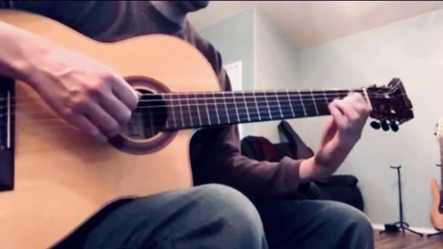 Johann Sebastian Pachelbel: Canon in D with tablature/sheet music for solo fingerstyle guitar смотреть онлайн