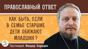 Как быть, если в семье старшие дети обижают младших ?  Протоиерей Феодор Бородин