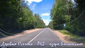 Поездка дорога Р62 д. Осечено Болютское озеро. Belarus Road Trip through the forest to the lake.