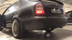Skoda Octavia 1.8t выхлоп на 63 трубе ,даунпайп 79 труба,без резонатора ,банка Fox