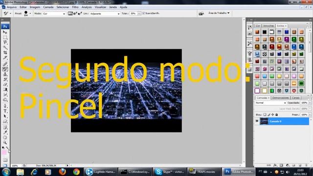 Como Mudar a Cor no Photoshop CS4 - Substituir Cor смотреть онлайн
