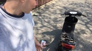Как установить спойлер на HONDA DIO 34(35)
