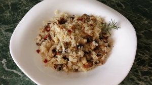 Грибное ризотто..