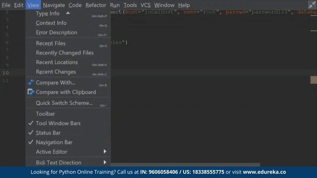 Python Recap - 4 | MySQL Database Connection in Python | Python Tutorial | Python Training | Edurek