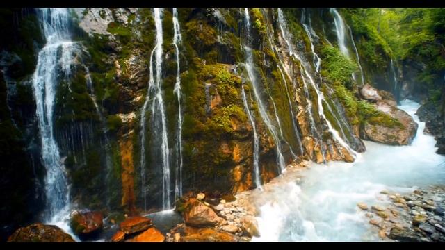 Calming Mountain River with Rapids. Relaxing Nature Sounds. (10 hours). White noise for sleeping. смотреть онлайн