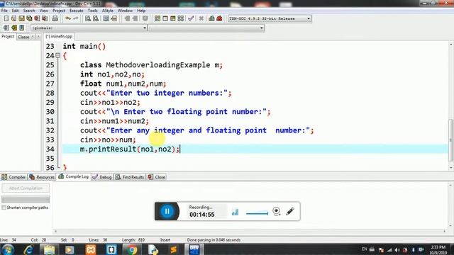 Function Overloading or Method Overloading