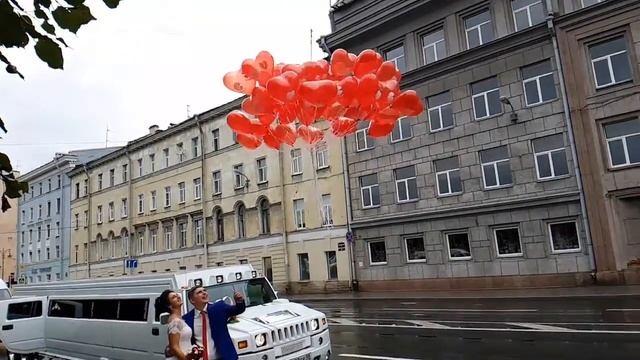 Запуск сердец на свадьбе. смотреть онлайн