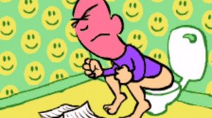 смешной мужик какает