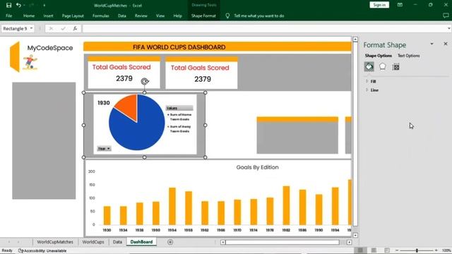 Excel Interactive Dashboard | FIFA WORLD CUPS DATA ANALYSIS смотреть онлайн