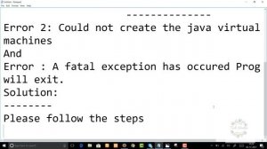 How to we solved java related error? | Could not create the java virtual machine