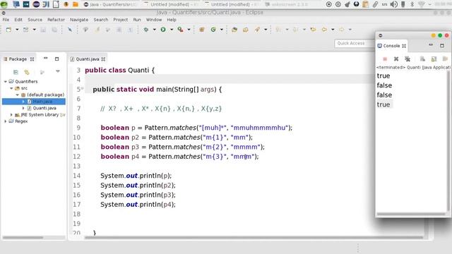 45 Java advanced RegEx Char Quantifiers التعابير النمطية مع محدد الكمية смотреть онлайн