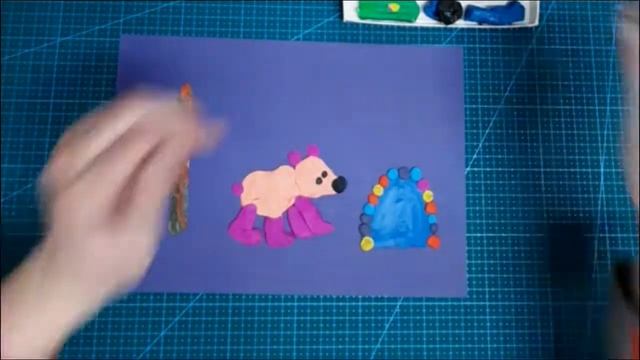 Мишка в лесу. Рисование для детей. пластилин смотреть онлайн