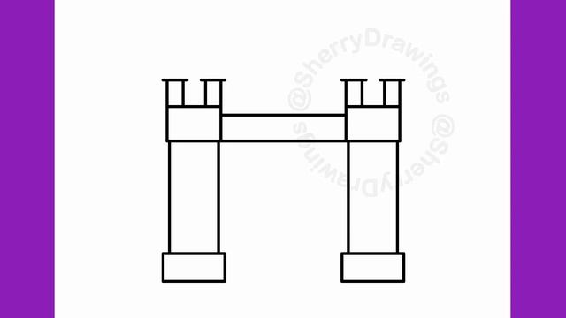 HOW TO DRAW LONDON BRIDGE EASY / HOW TO DRAW TOWER BRIDGE EASY смотреть онлайн