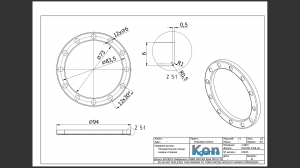 FreeCAD22 KH015 Расширительное кольцо камеры сгорания Создание толстостенной полой оболочки