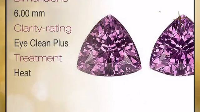 Perfectly Matched Pair of Bright Purple Genuine Spinel Gems from Tanzania- Unheated! Trillion Cut, смотреть онлайн