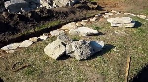 Фундамент из глины. Заснят процесс нашей работы.