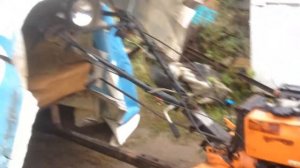Тент на мотоблок с козырьком от дождя