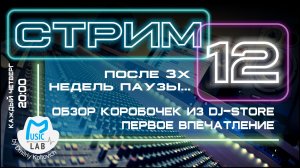 Стрим №12. После 3х недель паузы... Приехали коробочки на обзор из dj-store. первое впечатление.