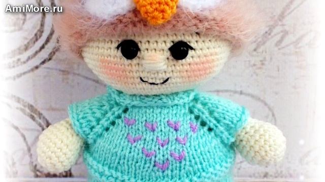 Амигуруми: схема Пупс в костюме совёнка. Игрушки вязаные крючком - Free crochet patterns. смотреть онлайн