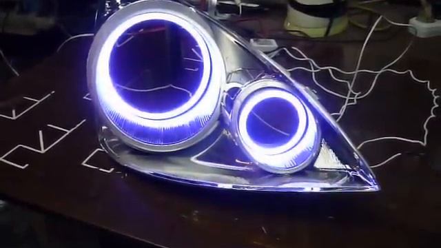 Nissan Note Led Angel Eyes RGB Ниссан Ноут Ангельские Глазки РГБ смотреть онлайн