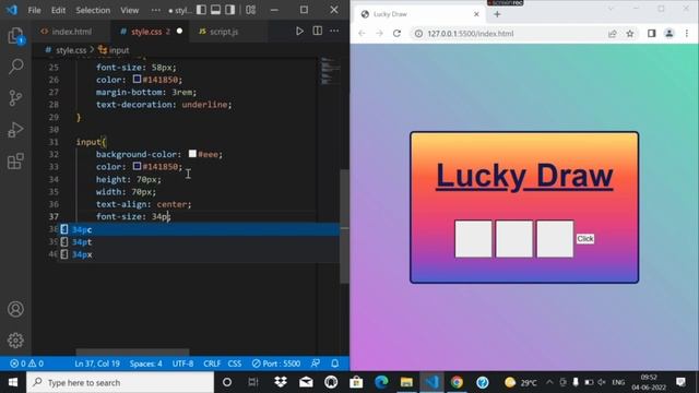 Lucky Draw Lottery Game Using HTML, CSS & Java Script | Web Design with pure HTML & CSS смотреть онлайн