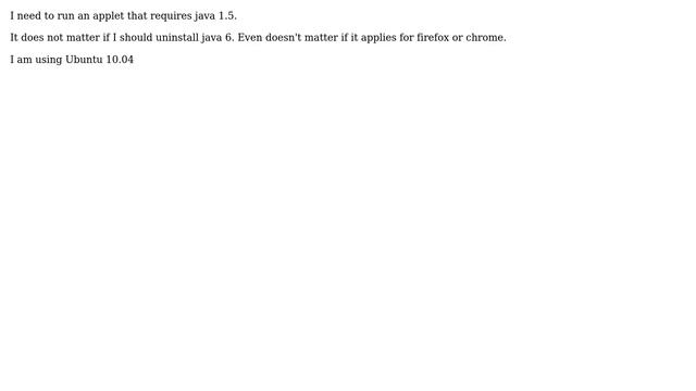 Ubuntu: How to run java 1.5 applets inside my web browser? смотреть онлайн