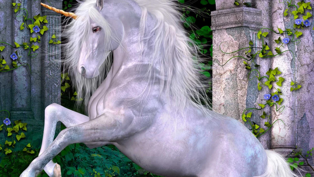 Мифическая лошадь белая