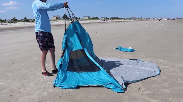Pacific Breeze Easy Setup Beach Tent Deluxe XL | REVIEW VIDEO смотреть онлайн