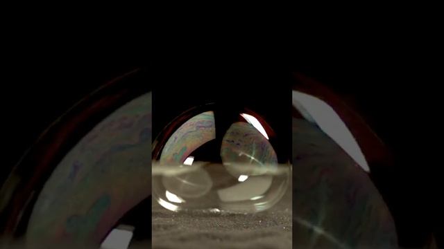 Bubble pop in high speed slow motion