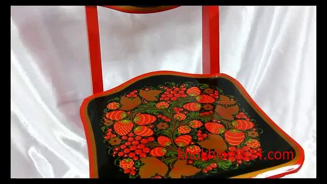 Cтул детский с хохломской росписью (1 ростовая категория) смотреть онлайн