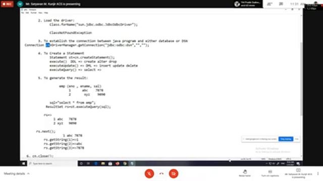 Java Database Connectivity processes in Advance