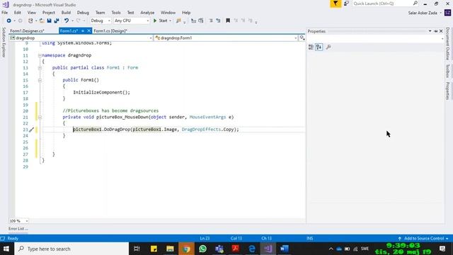 Drag and Drop an Image from one PictureBox into another | C# .net | C# tutorial смотреть онлайн